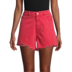DL 1961 (sz 30) Cleo High-rise Distressed Denim Shorts in Chrysanthemum